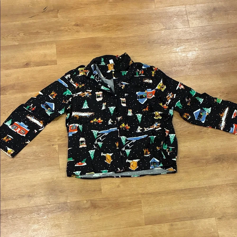 Old Navy‎ Christmas Holiday Flannel Pajamas with Festive Print NWOT